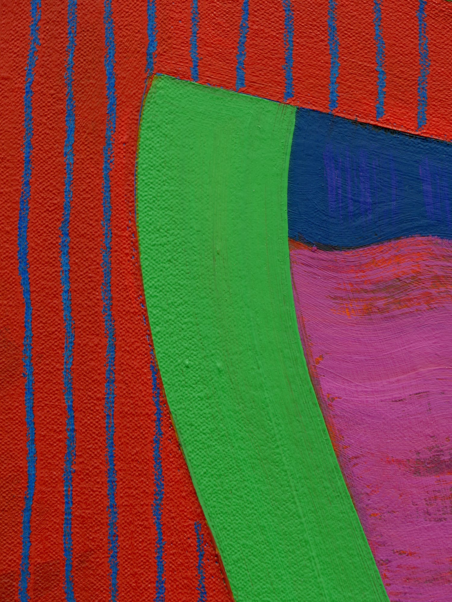 Alex Olson Mind’s Eye (eyes open, eyes closed) 5 (detail), 2017 Oil on canvas Diptych: each 24 x 18 x 3/4 in 61 x 45.7 x 1.9 cm