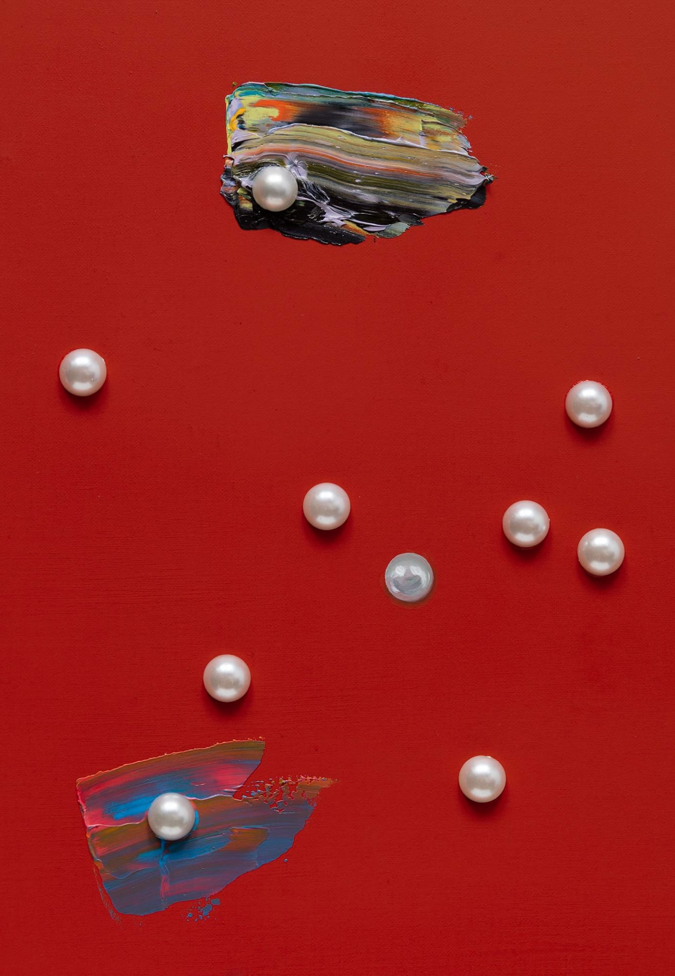 Alex Olson Wisdom (detail), 2017 Oil, faux pearls, and pearl on canvas 41 x 29 in 104.1 x 73.7 cm