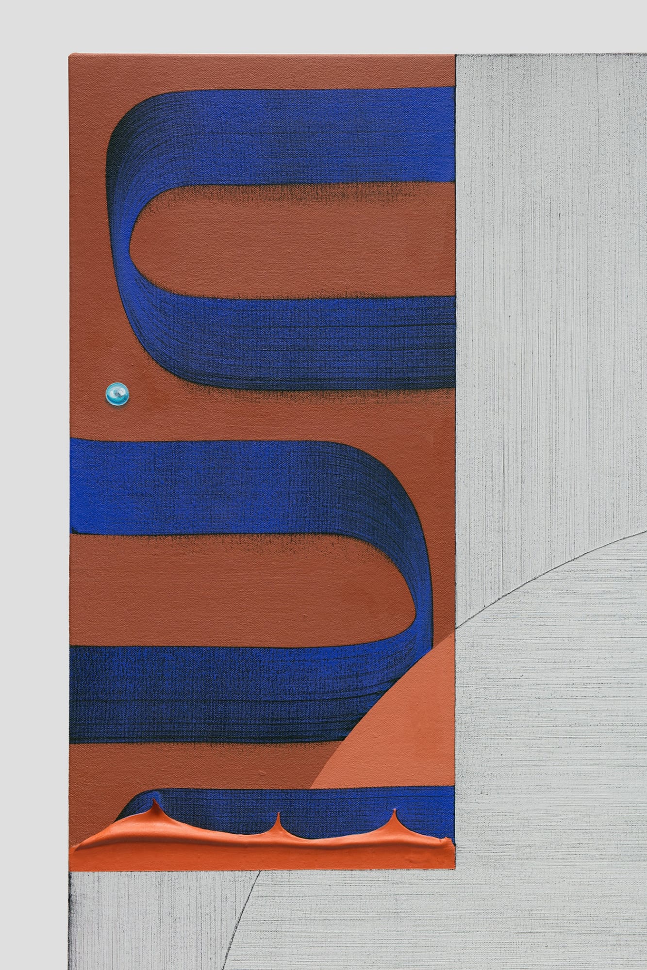 Alex Olson Sightlines (1)(detail), 2018 Oil and modeling paste on canvas 51 x 36 in 129.5 x 91.4 cm