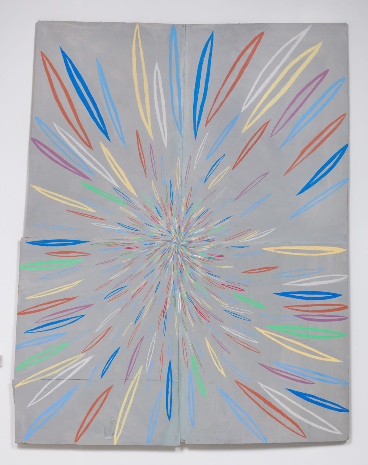 Chris Johanson Untitled (with subject matter) #4, 2018 Acrylic on found wood 92 x 72 in 233.7 x 182.9 cm