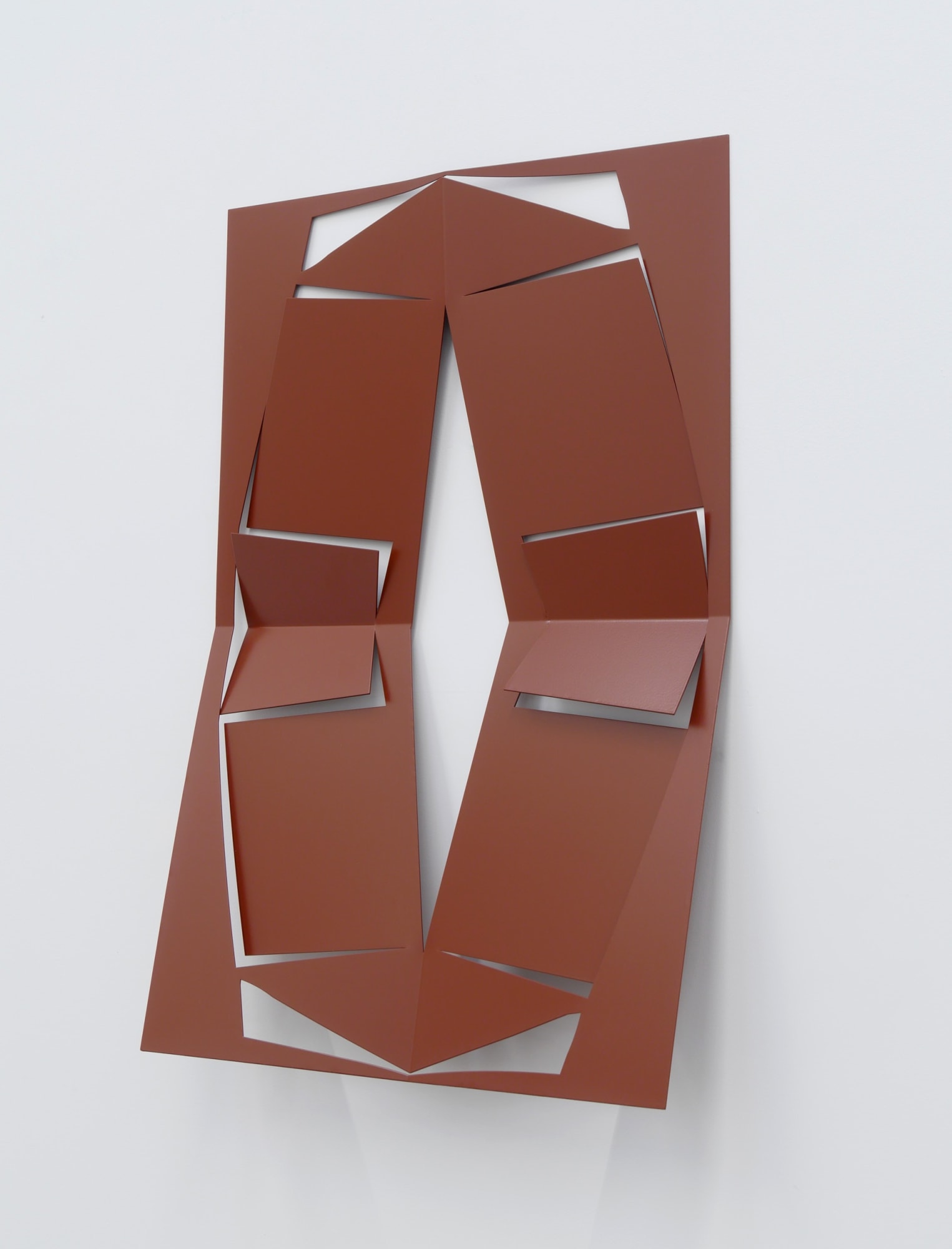 Matt Keegan C.Ar.D. Cutout (Red Brown), 2016 Powder-coated laser cut steel 30 x 23 in 76.2 x 58.4 cm