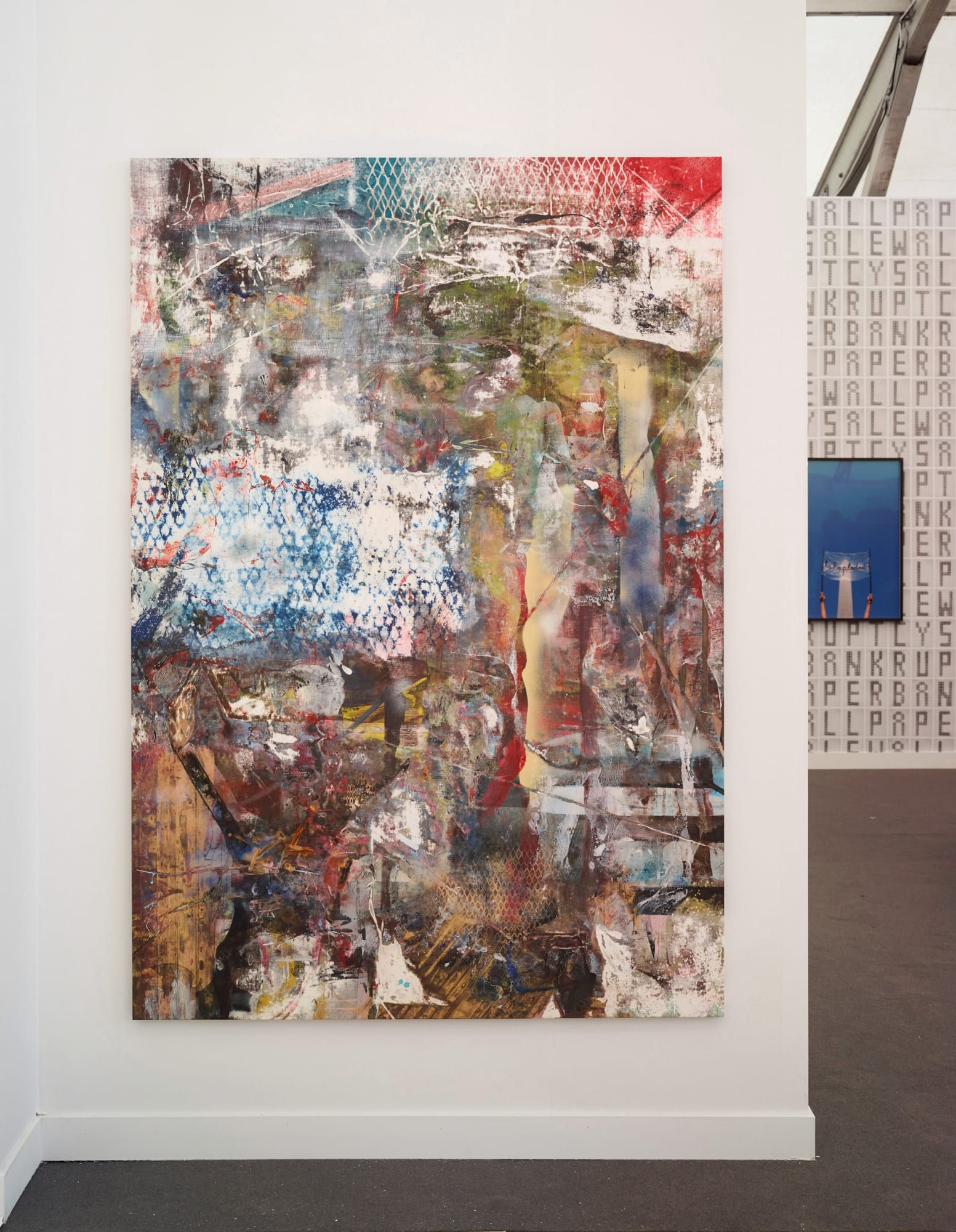 Liam Everett Untitled (Siorapaluk), 2017 Oil, acrylic, ink alcohol, and salt on linen 80 x 55 in 203.2 x 139.7 cm