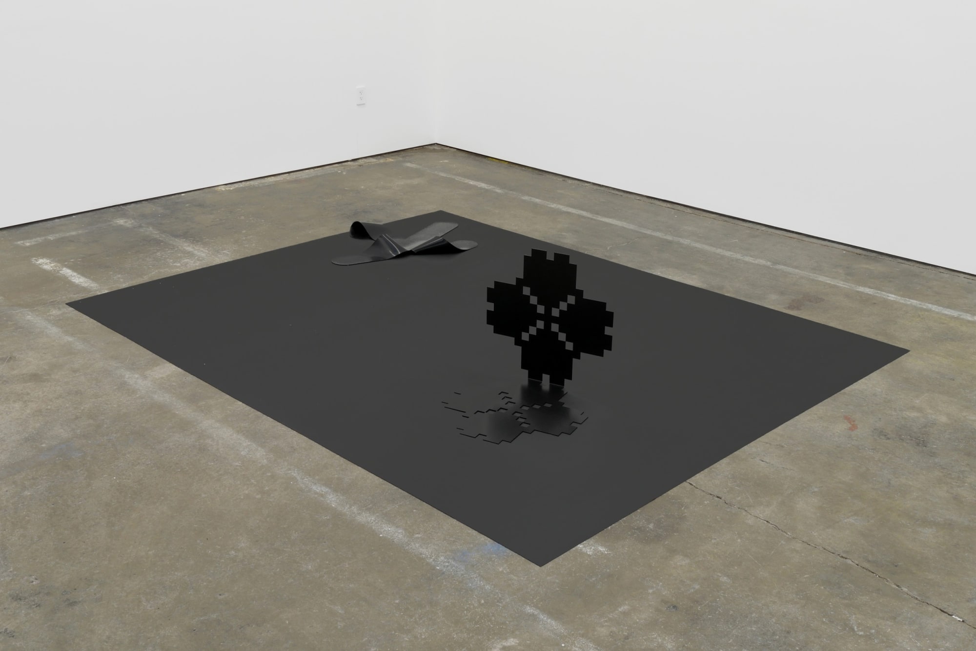 Laeh Glenn Down, 2016 Powder coated steel, silicone, vinyl 22 x 120 x 96 in 55.9 x 304.8 x 243.8 cm