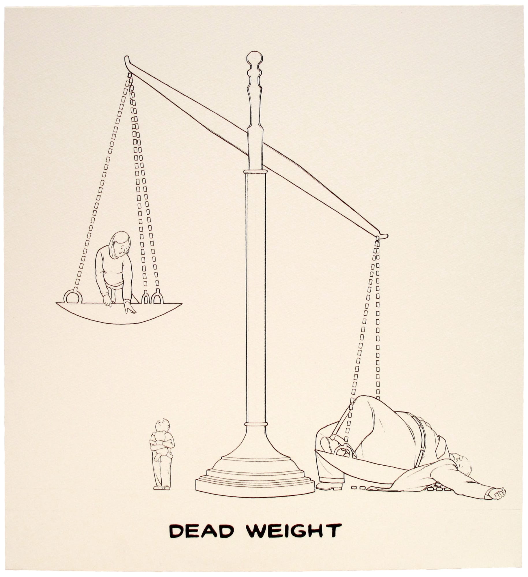 Devin Leonardi Dead Weight, 2011 Ink on paper 17 x 15 in 43.18 x 38.1 cm