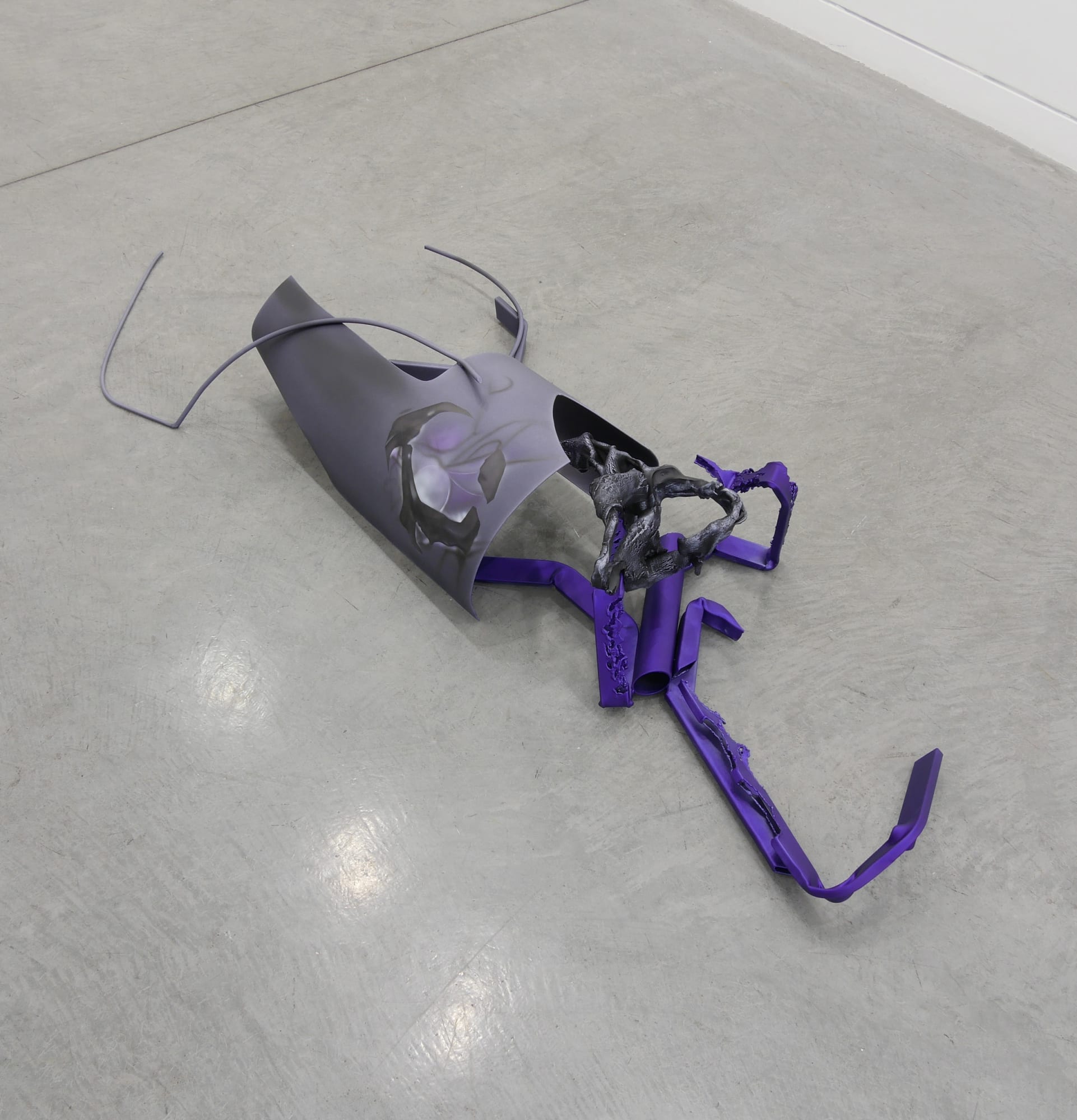 Nate Boyce Incursion 1, 2016 Powder coated steel, urethane, acrylic, and epoxy 10 1/4 x 68 x 27 1/4 in 26 x 172.7 x 69.2 cm