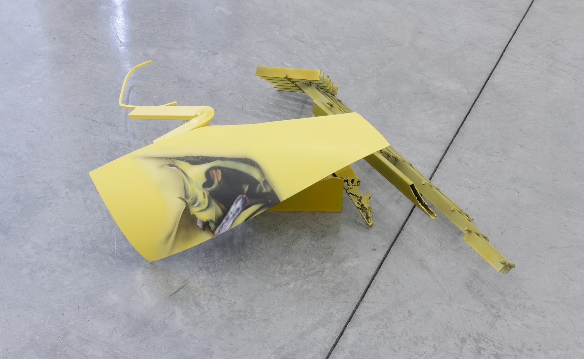 Nate Boyce Incursion II, 2016 Powder coated steel, urethane 44 x 30 x 8 1/2 in 111.8 x 76.2 x 21.6 cm