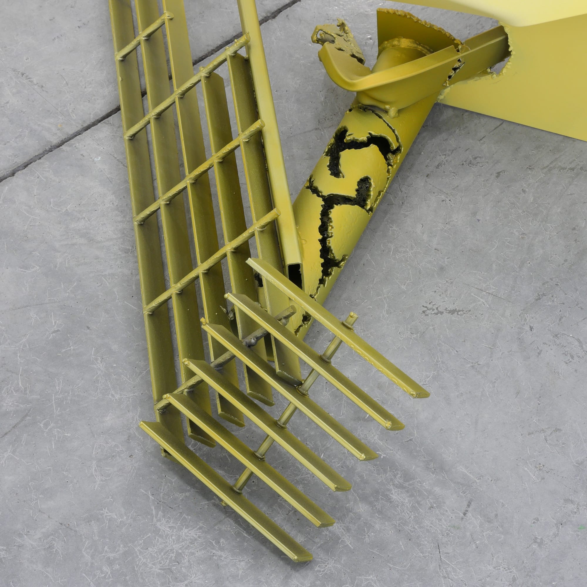 Nate Boyce Incursion II (detail), 2016 Powder coated steel, urethane 44 x 30 x 8 1/2 in 111.8 x 76.2 x 21.6 cm