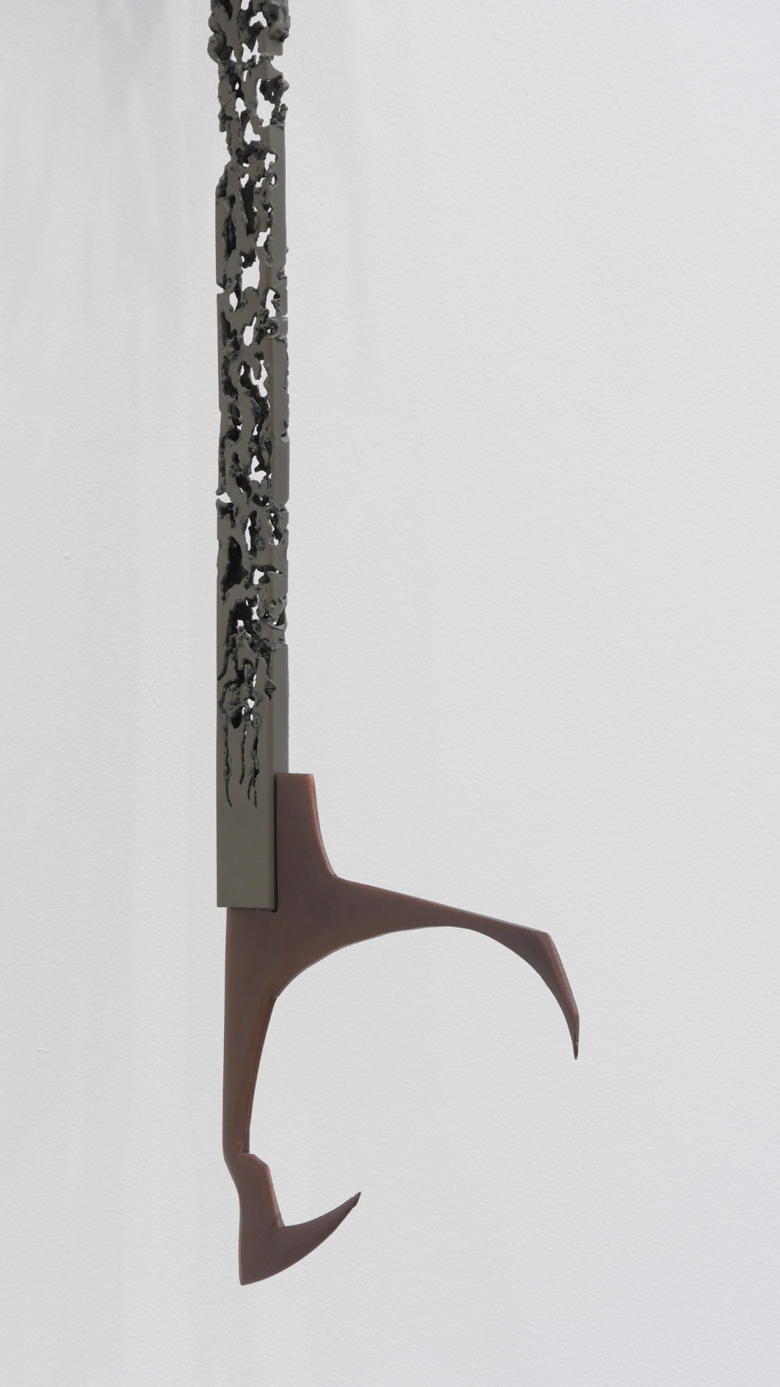 Nate Boyce Untitled (detail), 2016 Powder coated steel, powder coated aluminum, and epoxy 45 x 7 1/4 x 11 in 114.3 x 18.4 x 27.9 cm