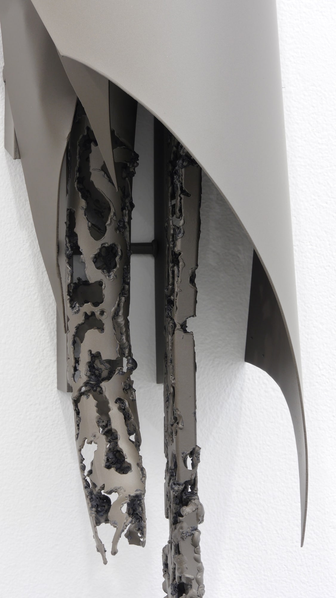 Nate Boyce Untitled (detail), 2016 Powder coated steel, powder coated aluminum, and epoxy 45 x 7 1/4 x 11 in 114.3 x 18.4 x 27.9 cm