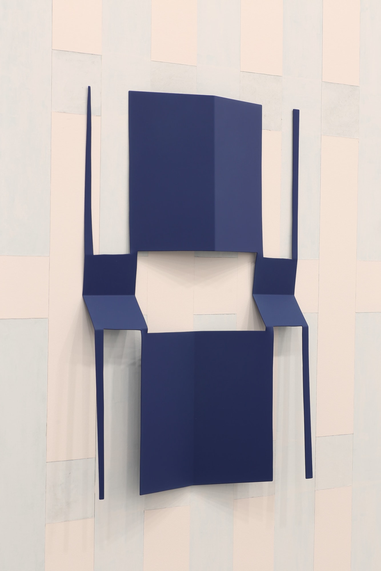 Matt Keegan Untitled (Island Blue), 2014 Powder coated laser-cut steel 33 x 23 1/2 in 83.8 x 59.7 cm