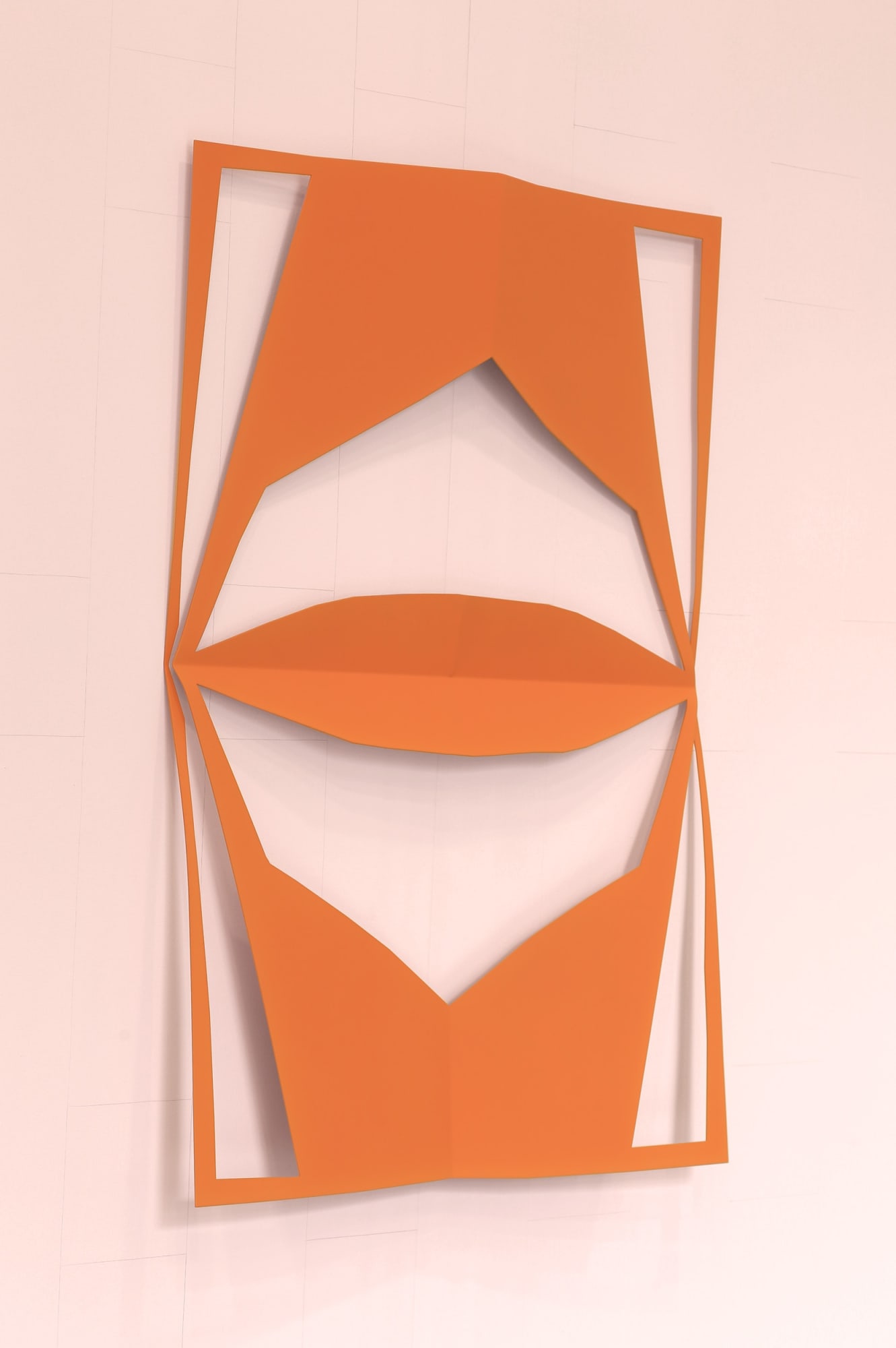 Matt Keegan Untitled (Orange), 2014 Powder coated laser-cut steel 33 x 23 1/4 in 83.8 x 59.1 cm