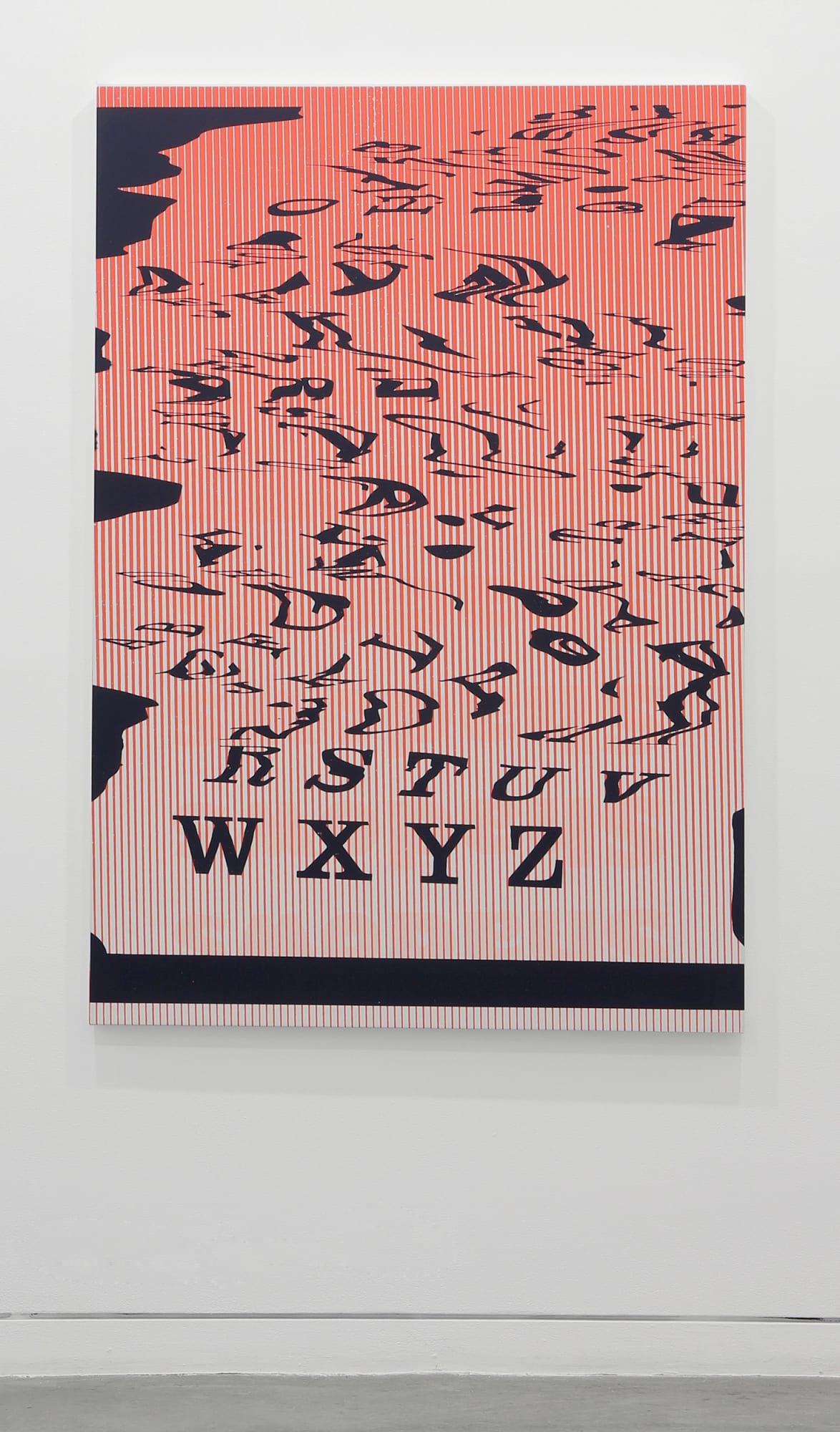 Matt Keegan WXYZ, 2013 Silkscreen on primed linen 63 x 43 in 160.02 x 109.22 cm