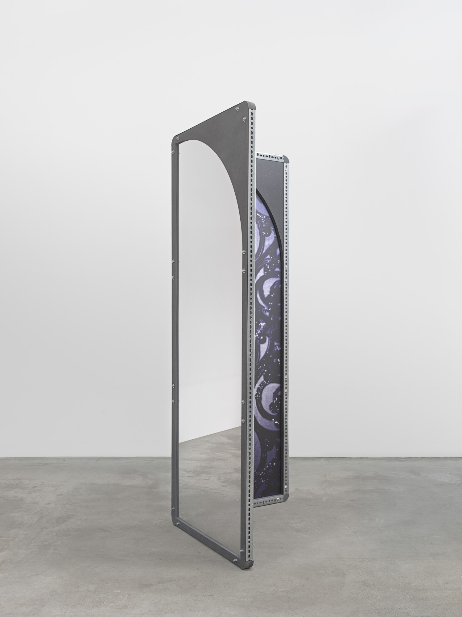 Sara VanDerBeek Lace Interlace X, 2024 UV print on mirrored Dibond, Valchromat, zinc-plated steel 75 x 54 x 1 1/2 in 190.5 x 137.2 x 3.8 cm Edition of 1 plus 1 artist's proof