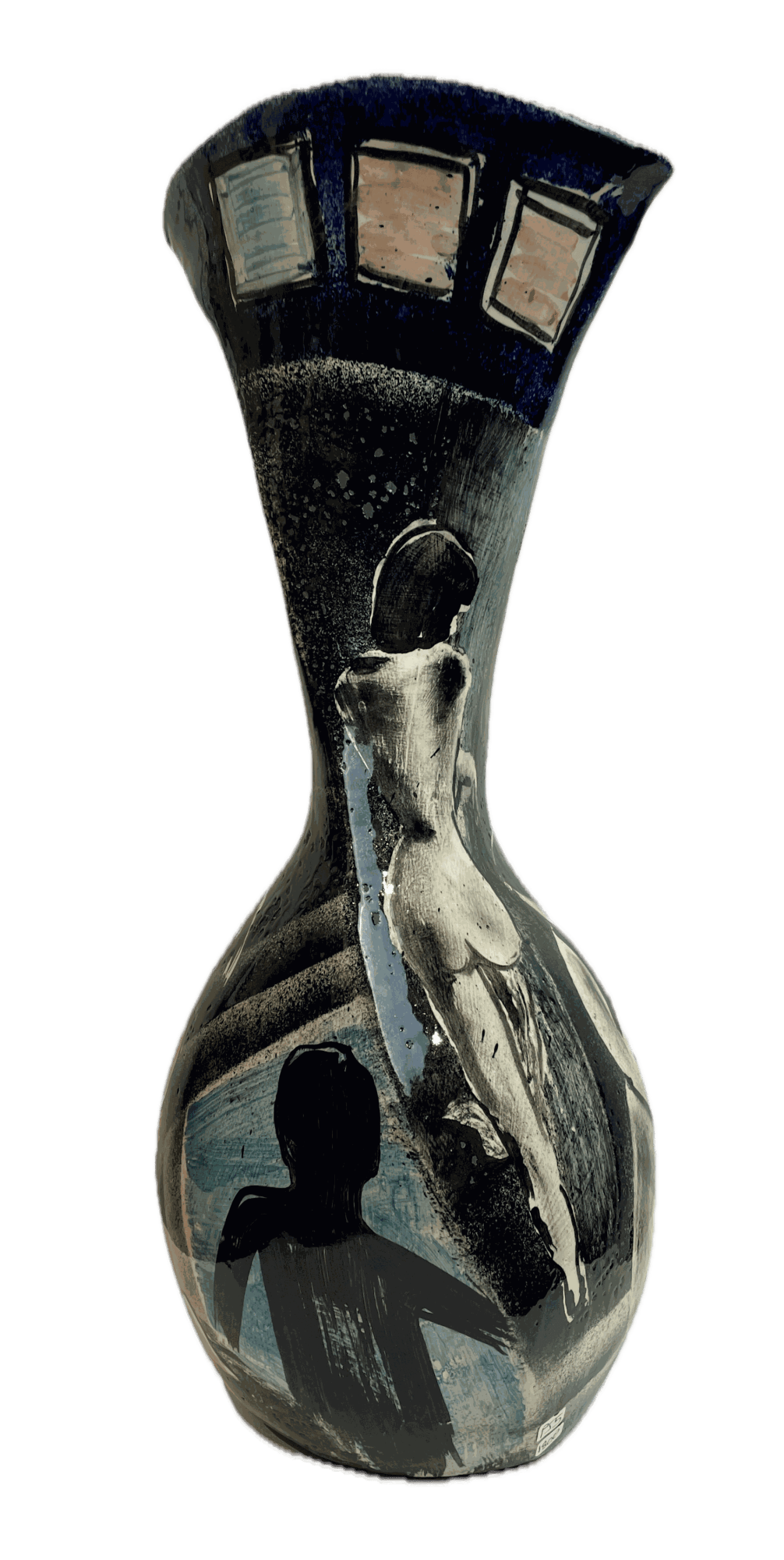 Paul Jackson, Extra Large Spiral Nudes Vase