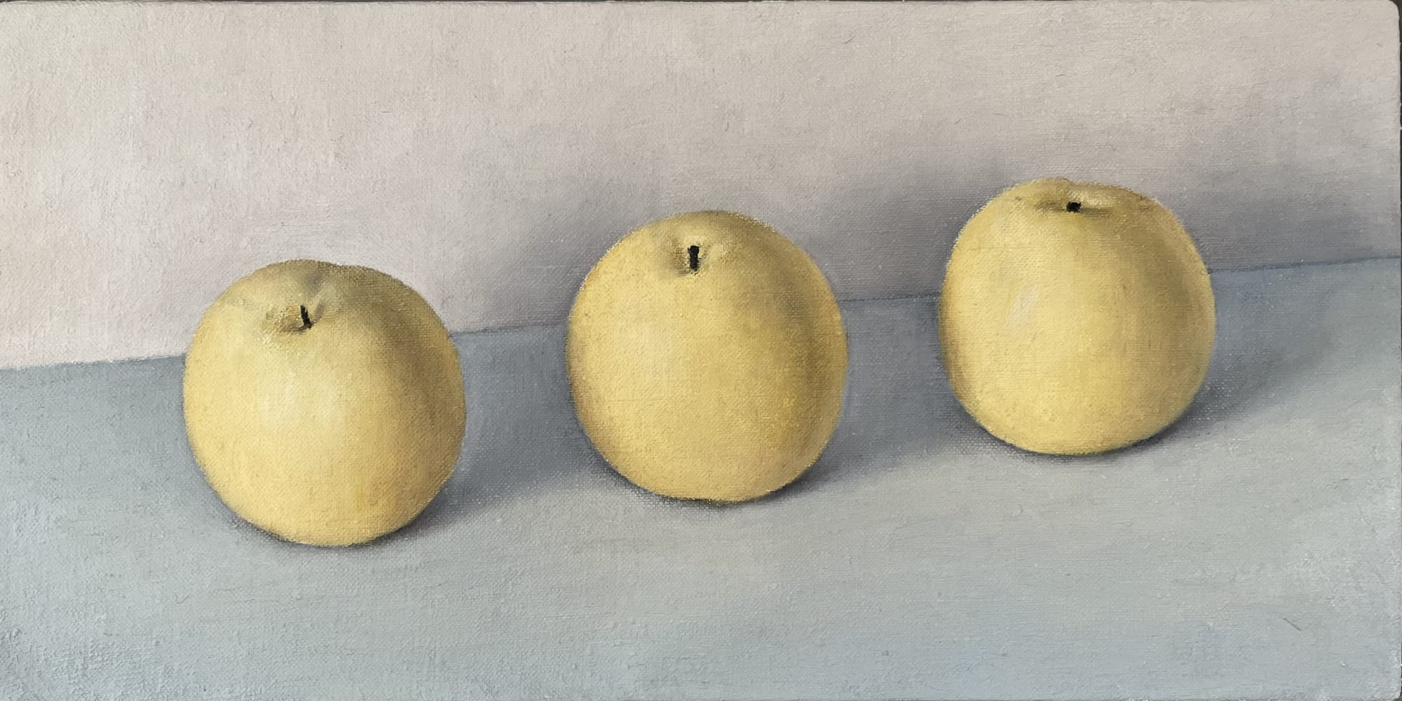 David Stubbs, Asian Pears on Grey and Pink