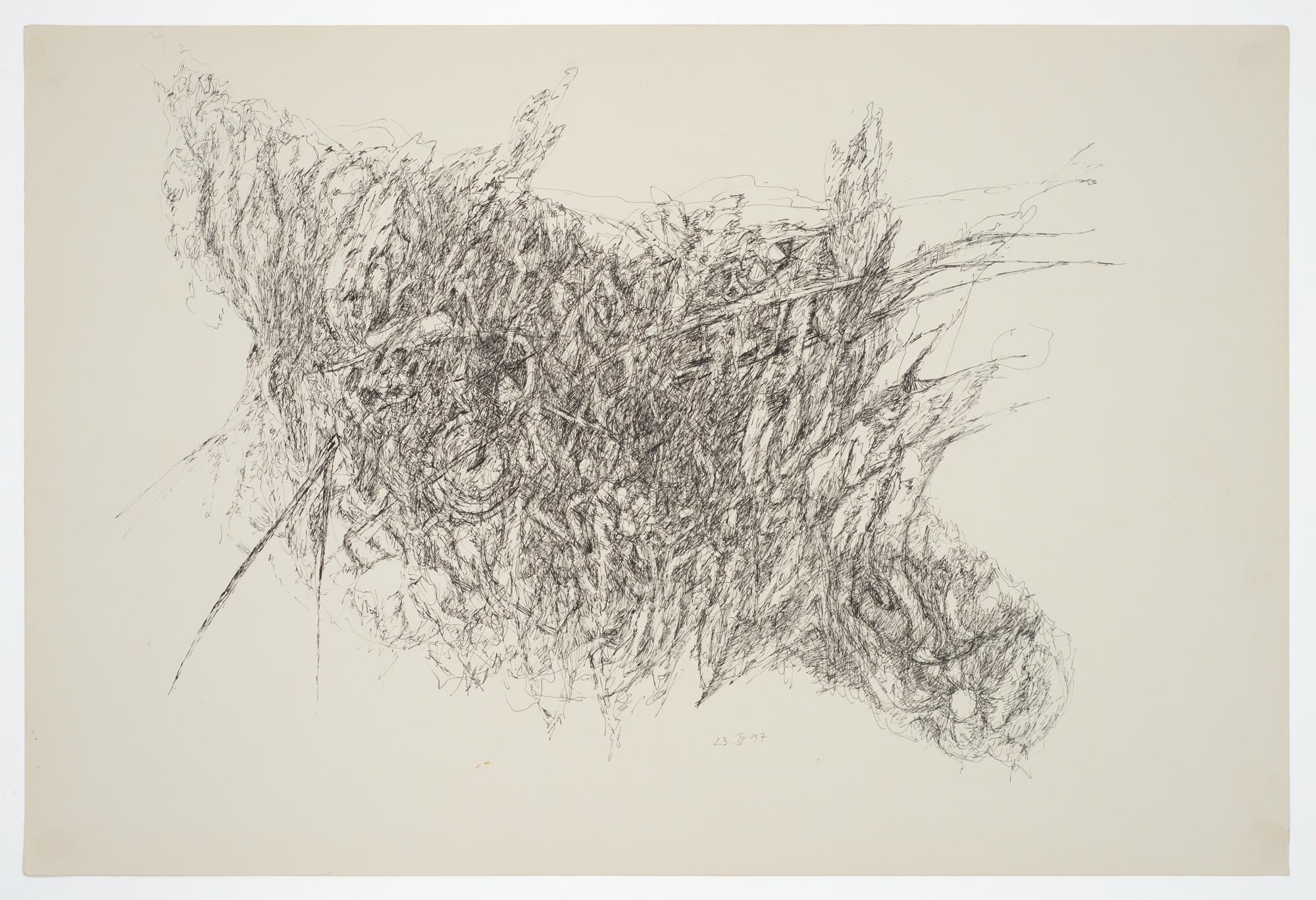Margaret Raspé, Automatic Drawing 9, 1977