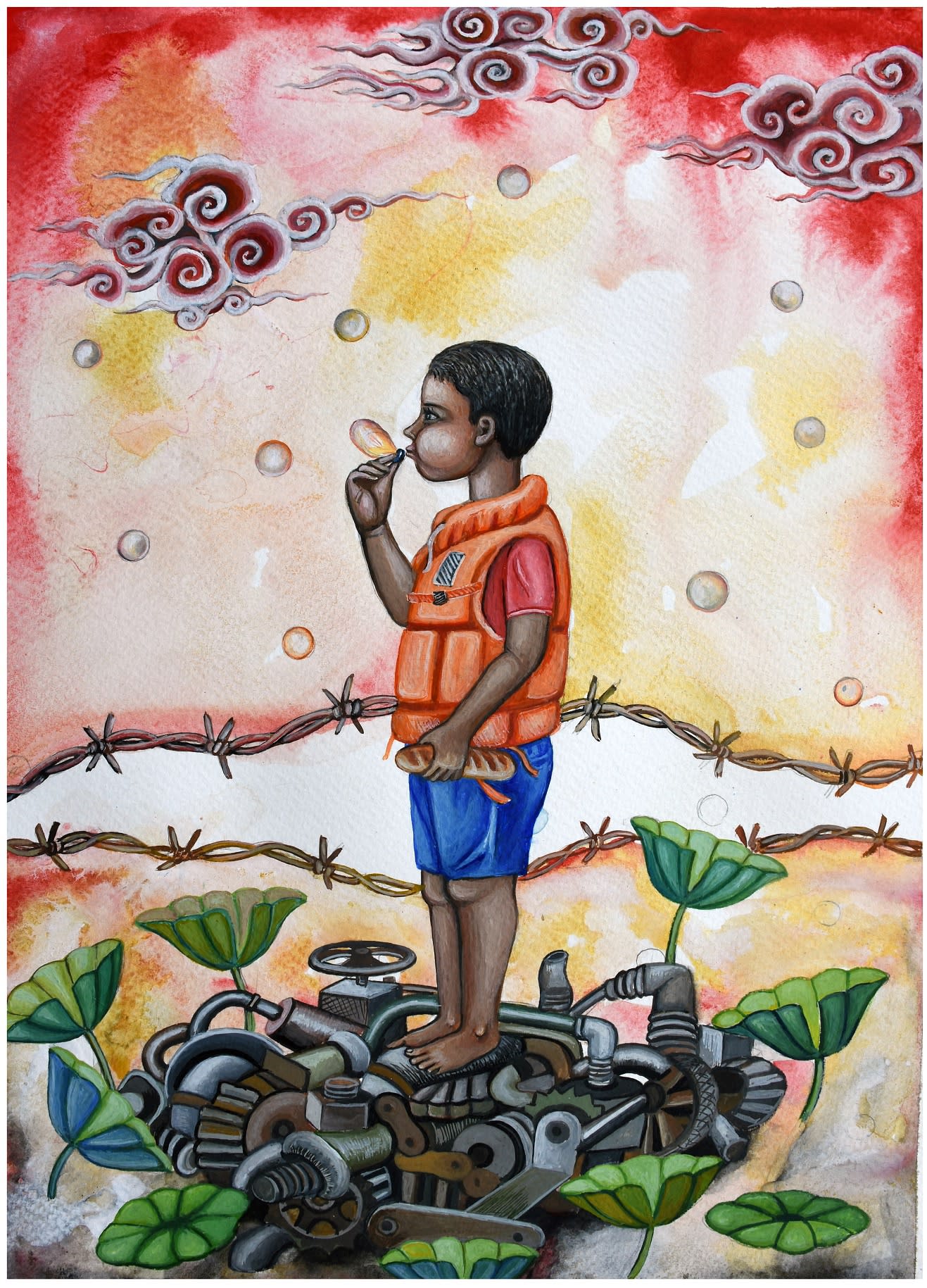 NUR MAHAMMAD, BUBBLES BEYOND BORDERS, 2020