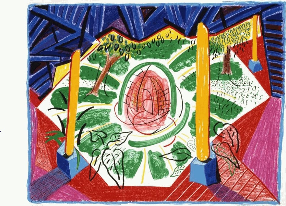 View Of Hotel Well Ii hockney