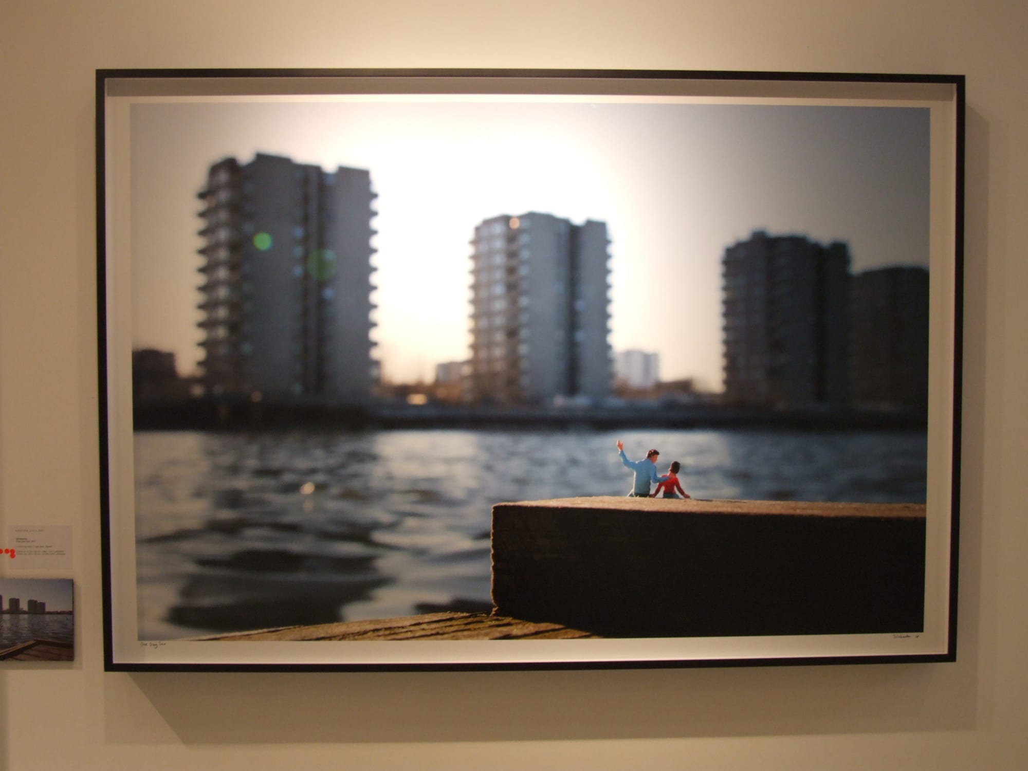 Slinkachu print hanging in exhibition at andipa gallery.