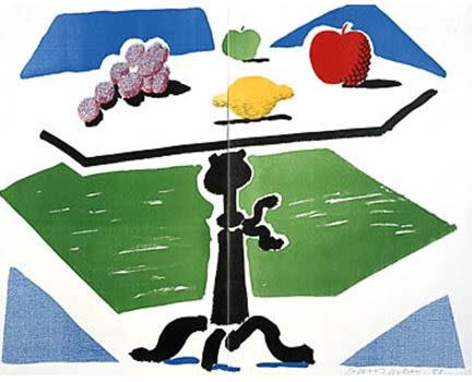 Apples Grapes And Lemons On A Table