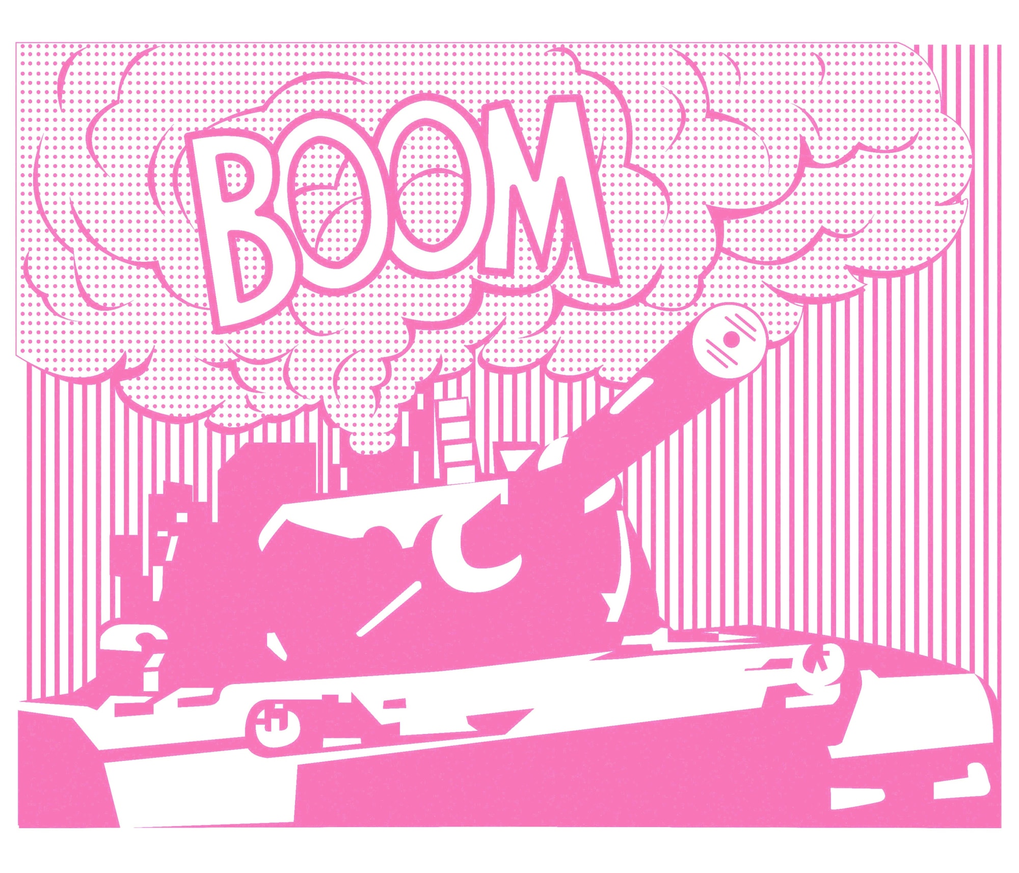 Boom Pink Banksy print