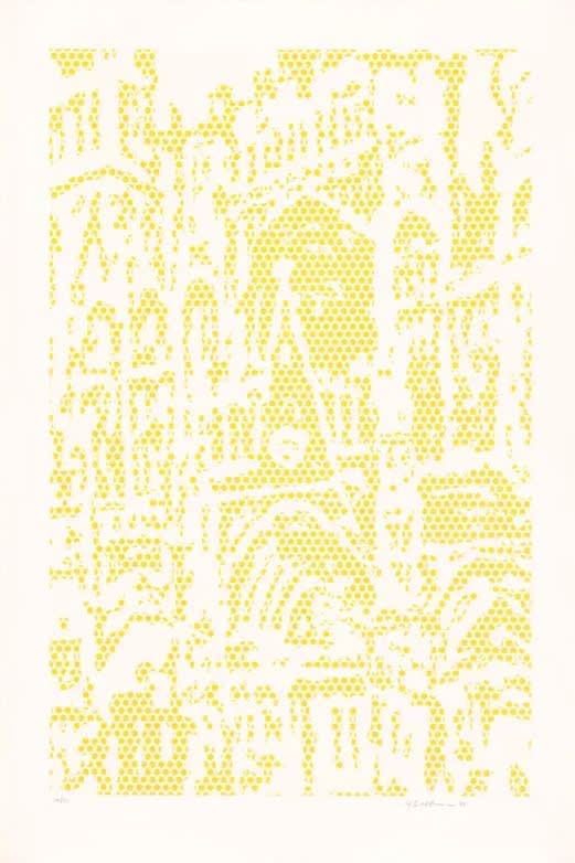 Roy Lichtenstein Cathedral #1 yellow print