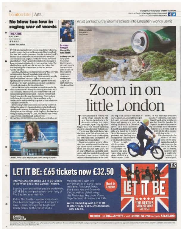 Slinkachu Exhibition press clipping