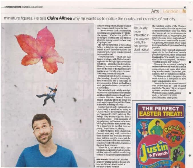 Slinkachu Exhibition press clipping