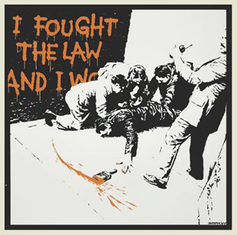 Banksy I fought the law print
