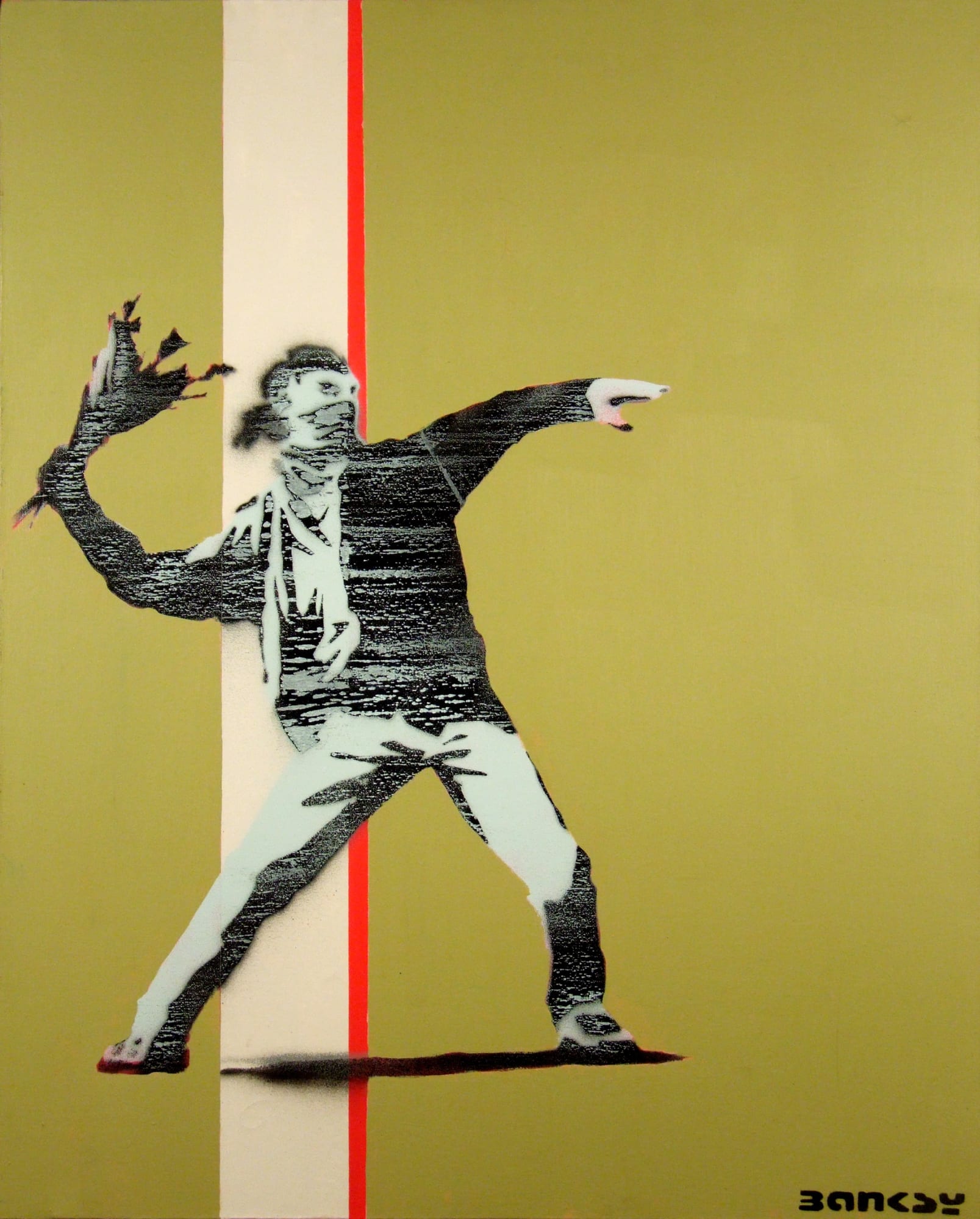 Banksy Riot Green