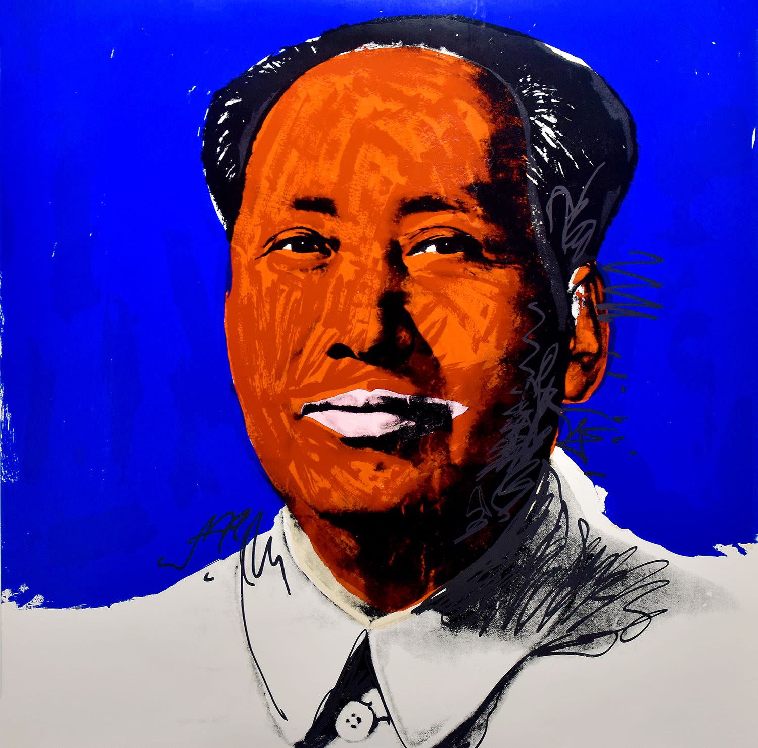 Warhol Mao 11 98 orange blue white