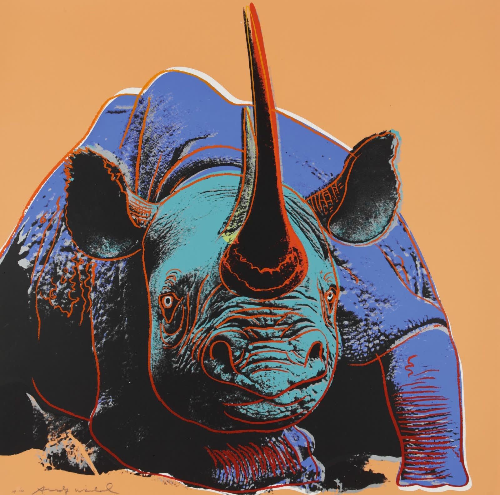 Warhol Black Rhinoceros