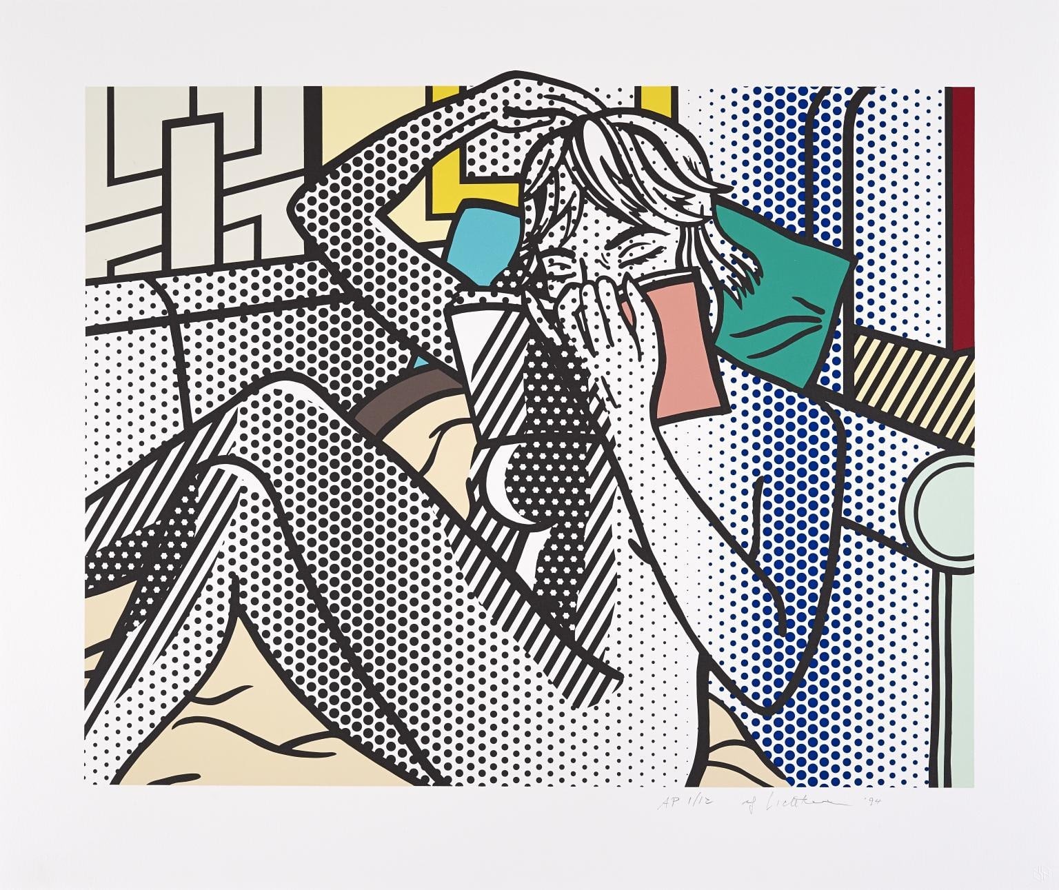 Roy Lichtenstein Nude Reading print