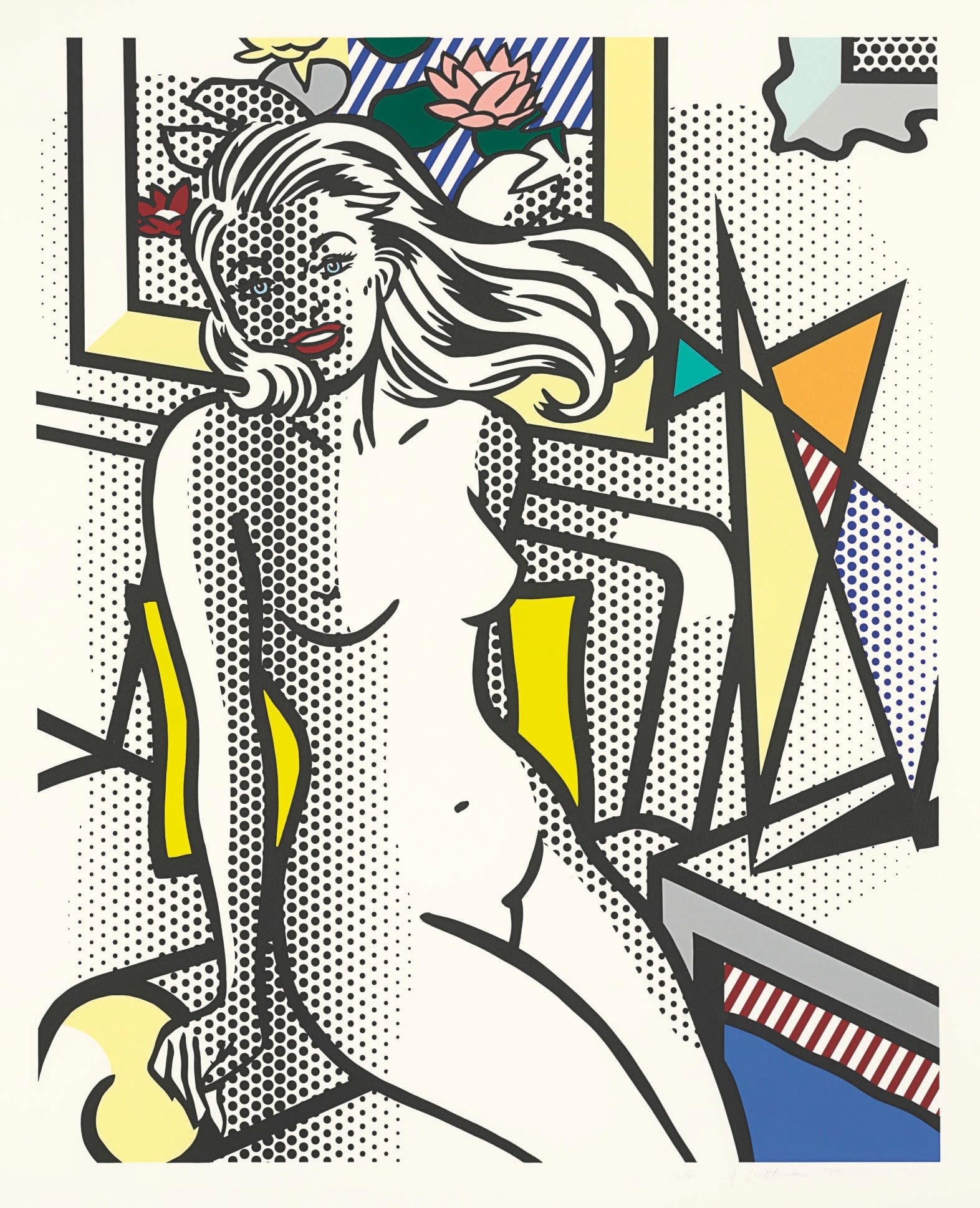 Roy Lichtenstein Nude with Yellow Pillow print
