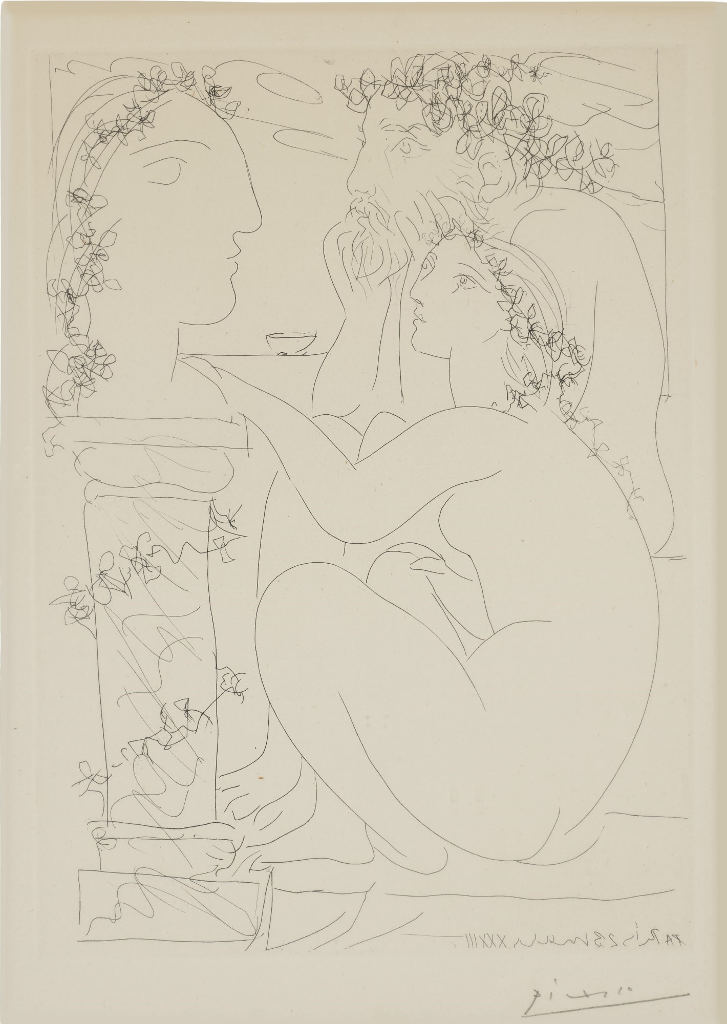 picasso Sculpteur Avec Coupe Et Modele Accroupi