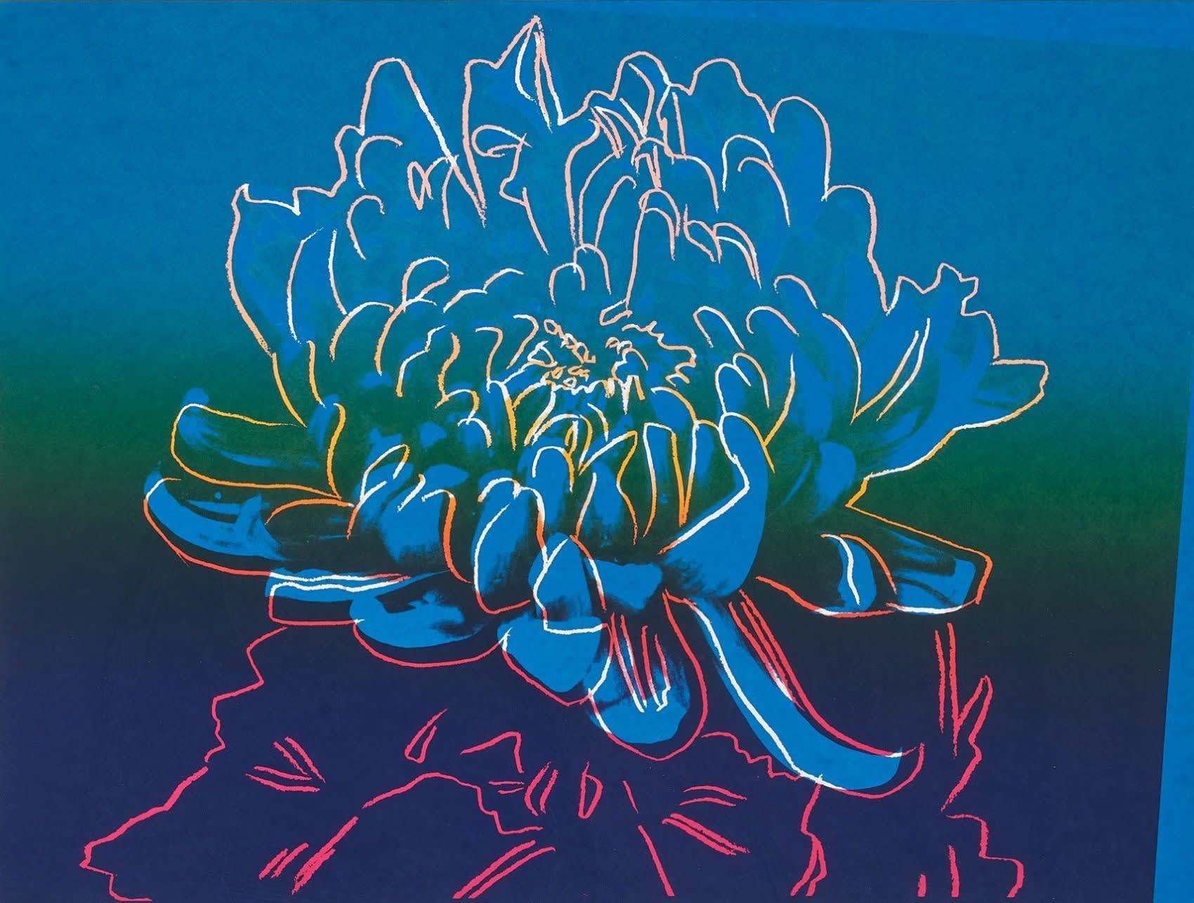 warhol kiku blue flower