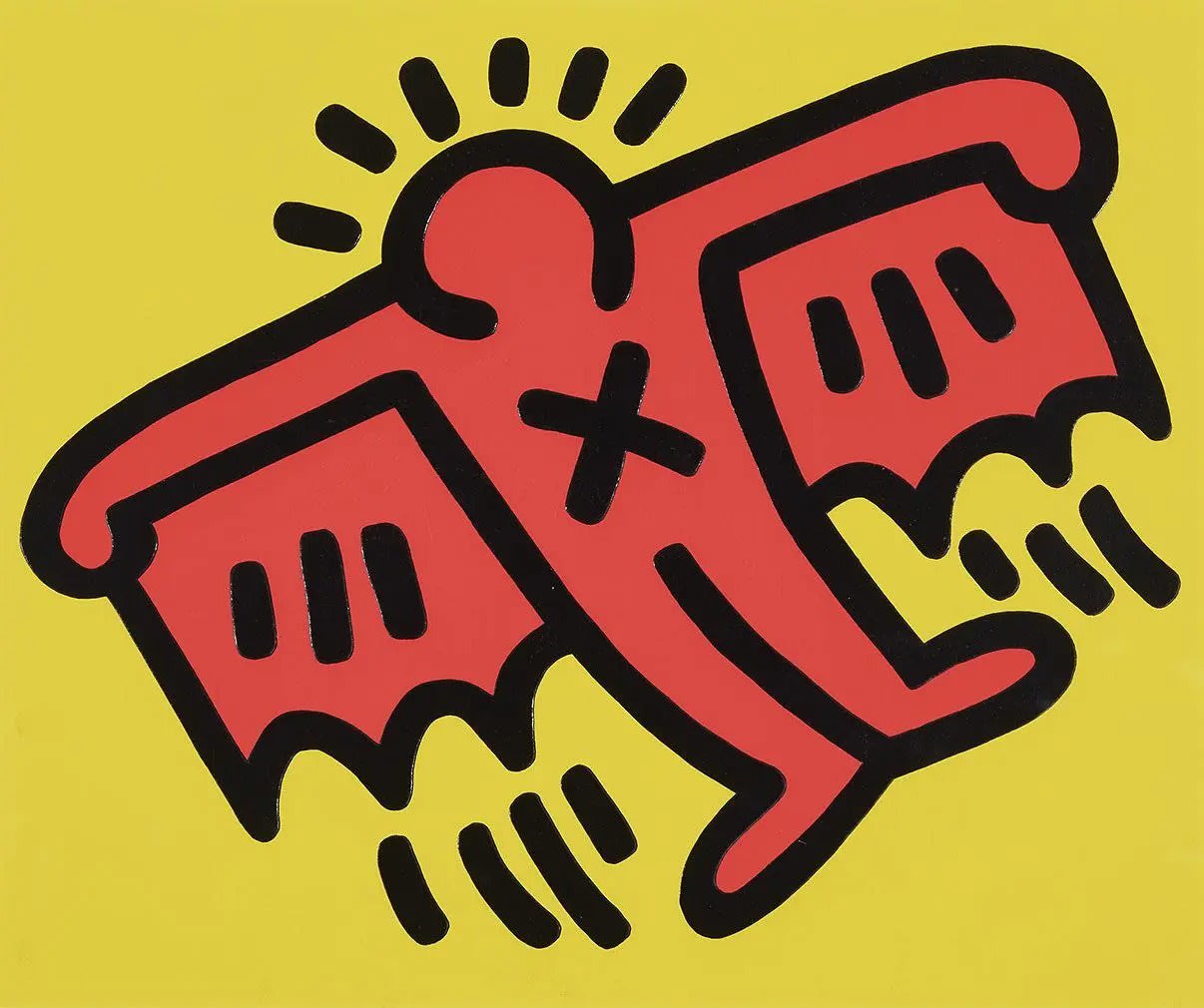 keith haring flying devil icon