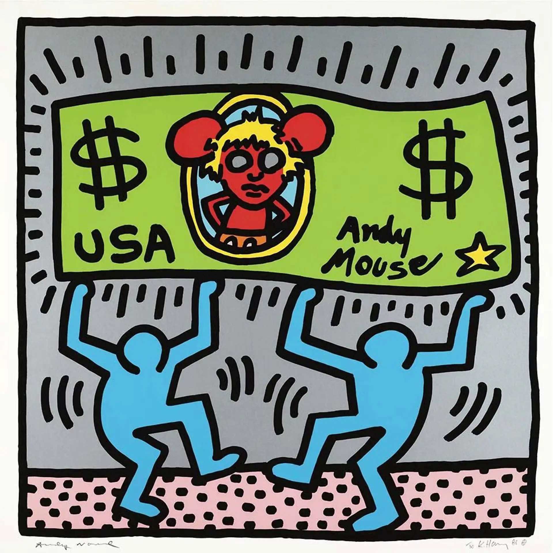 keith haring andy mouse