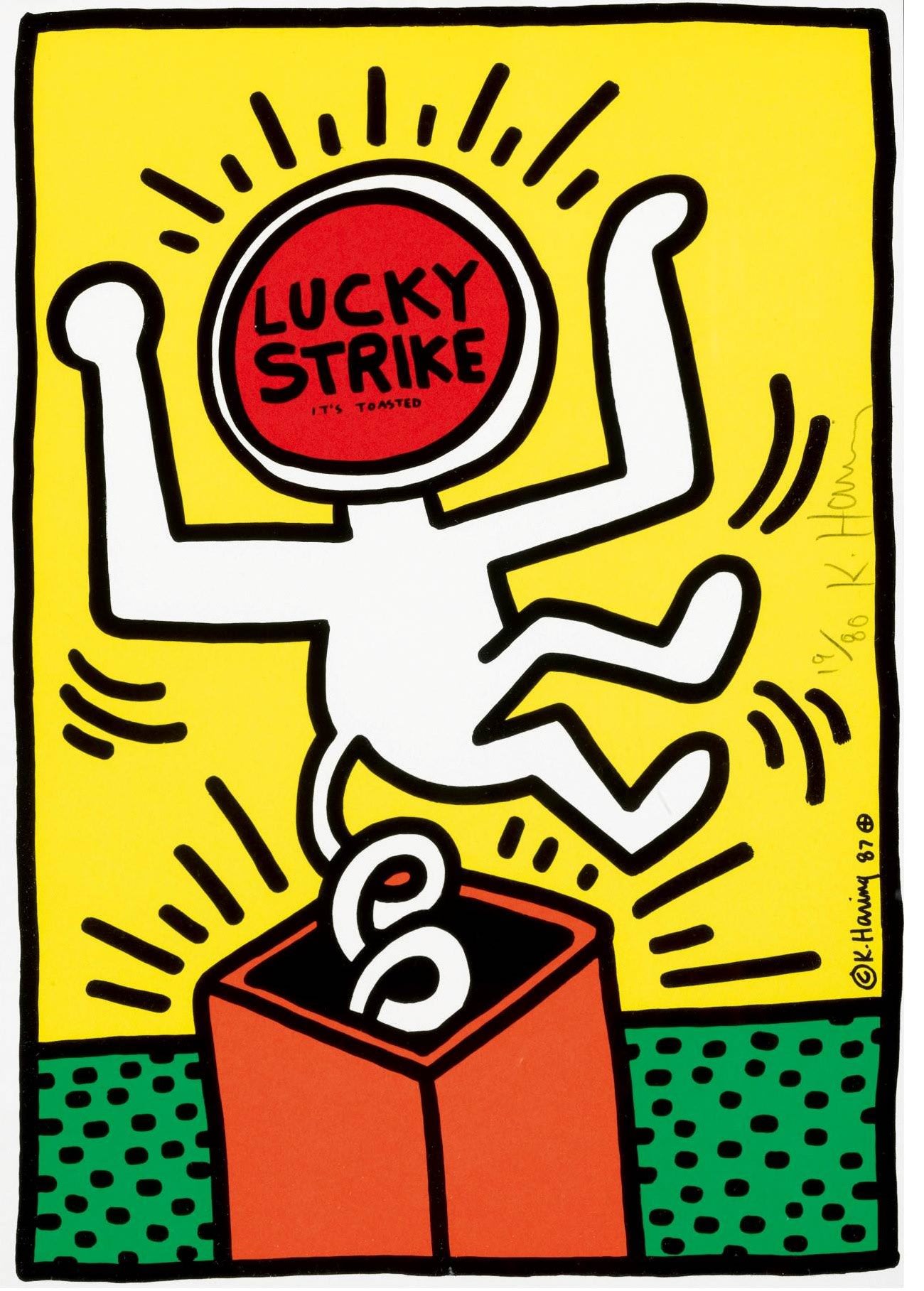 Keith Haring lucky strike Print For Sale