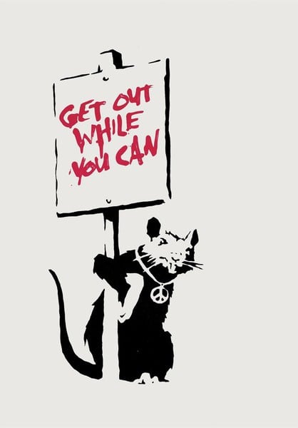 Get Out While You Can, 2004 Screen print 49.8 x 34.9 cm Edition of 75 Signed Framed Pest Control COA