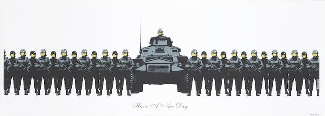 Have a Nice Day, 2003 Screen print 35.0 x 100.0 cm Edition of 50 Signed Framed Pest Control COA