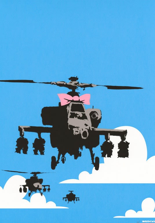 Happy Choppers, 2003 Screen print on paper 69.8 x 49.8 cm Edition of 150 Signed Framed Pest Control COA