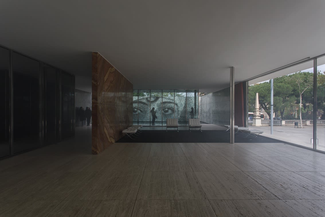 Terence Gower Installation view, El Marge at Pavillon Mies Van Der Rohe, Barcelona, Spain, 2023.