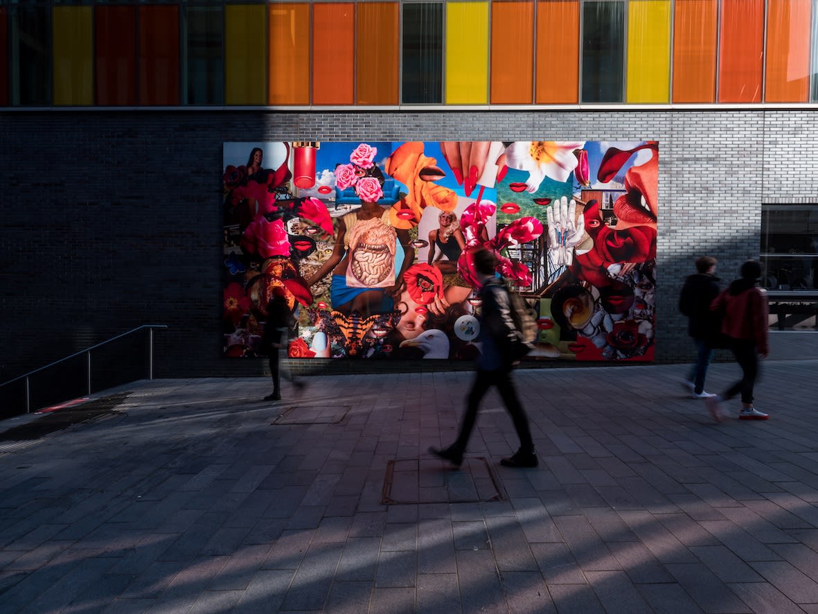 Linder, Installation view at Liverpool ONE, Liverpool Biennal, 2021