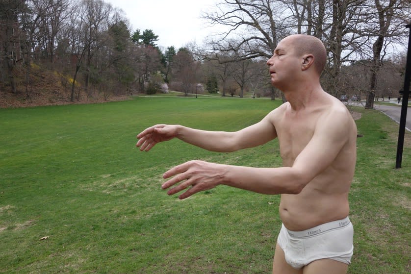 Tony Matelli Installation view "New Gravity", The Davis, Wellesley College, USA, 2014