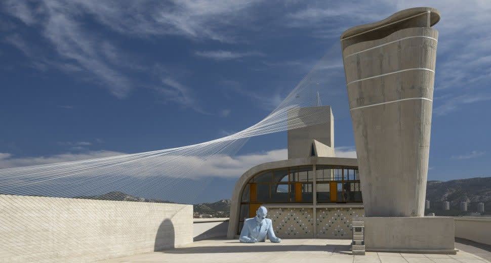 Xavier Veilhan Installtion view Architectones, 'Unité d'habitation", Cité Radieuse, Marseille, France, 2013