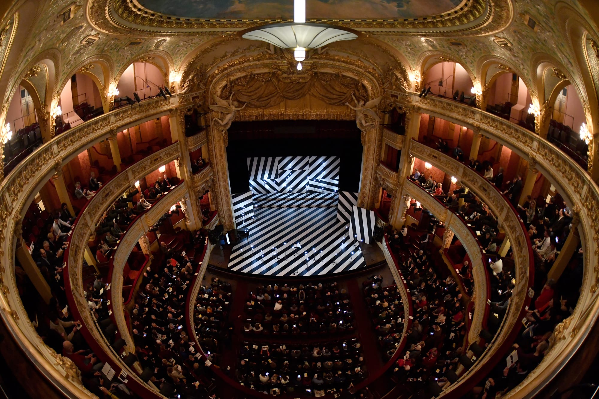 Xavier Veilhan Installation view 'Obliques' Concert by the Fondation Bettencourt Schueller, Opéra Comique, Paris, France, 2019