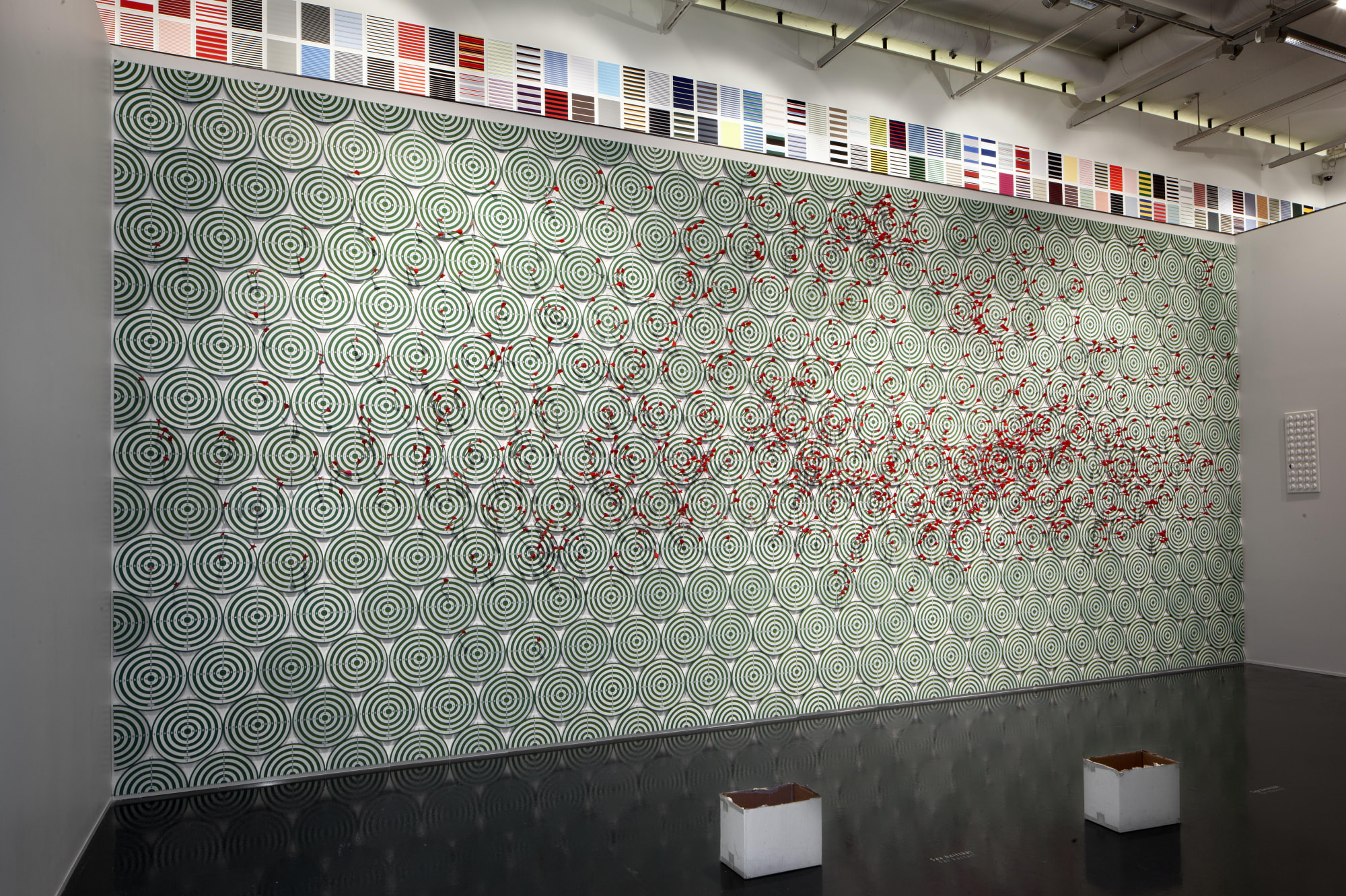 Jacob Dahlgren Installation view, Stripes and Coloured Circles, Art Museum Centre Sinkka, Kervo, Finland, 2015