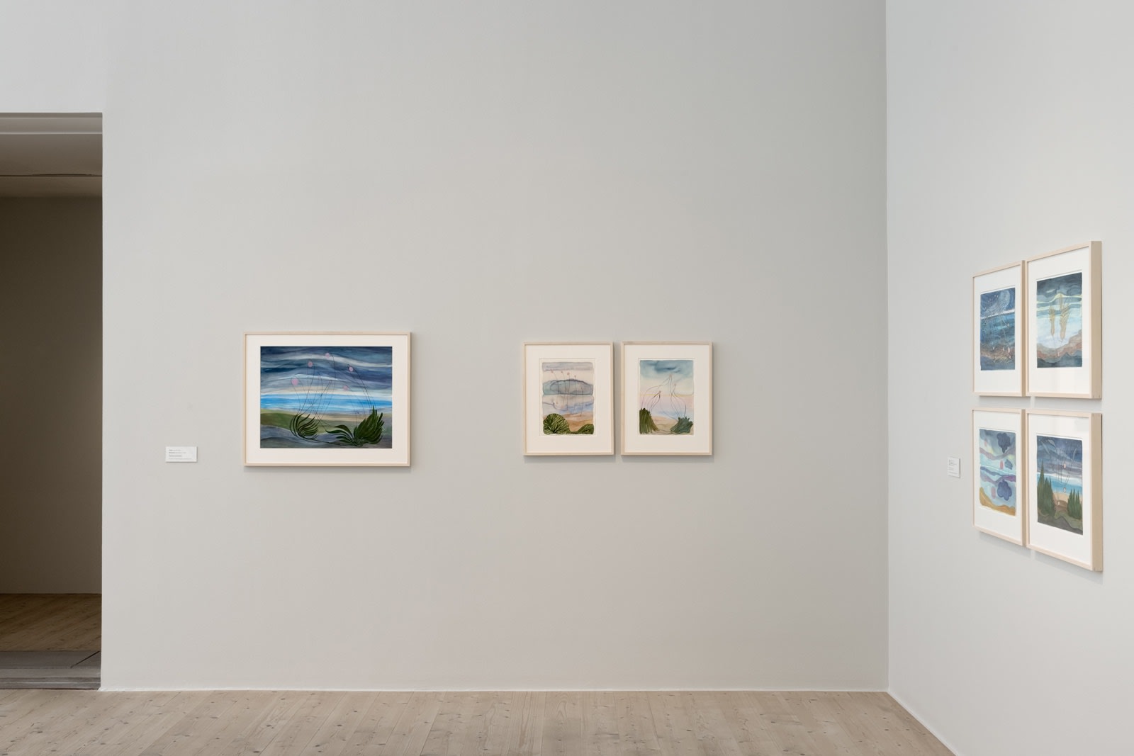 Carin Ellberg Installation view, It May Be Something the Sea Lays at My Feet, The Nordic Watercolour Museum, Skärhamn, Sweden, 2022