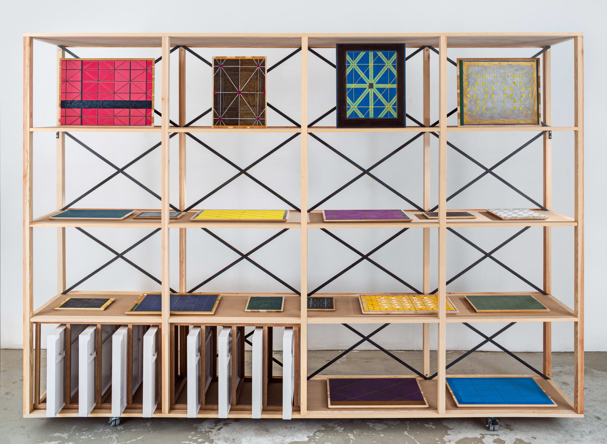 Matts Leiderstam Installation view 'Seen Through the Grid', Andréhn-Schiptjenko, Paris, France, 2021